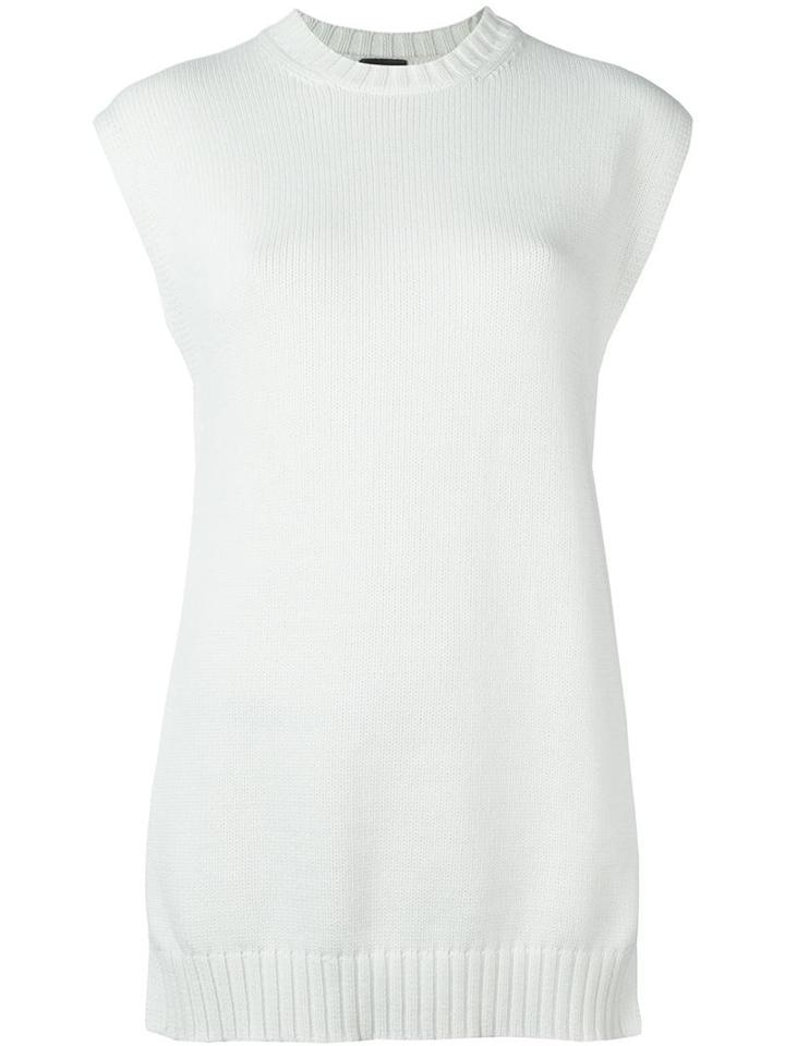 Joseph Knitted Longline Side Slit Vest