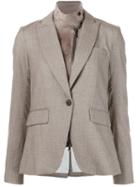 Veronica Beard Goatskin Collared Blazer