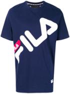 Fila Diagonal Logo Print T-shirt - Blue