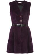 Altuzarra Belted Corduroy Dress - Purple