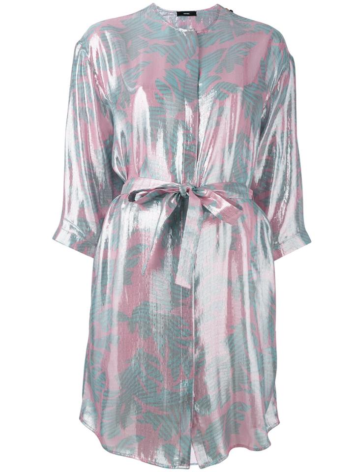 Diesel Satin Tie Fastening Dress - Grey