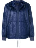 A.p.c. Quilted Zip Bomber Jacket - Blue