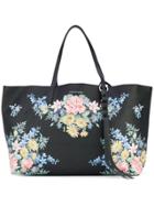 Alexander Mcqueen Floral Tote Bag - Black