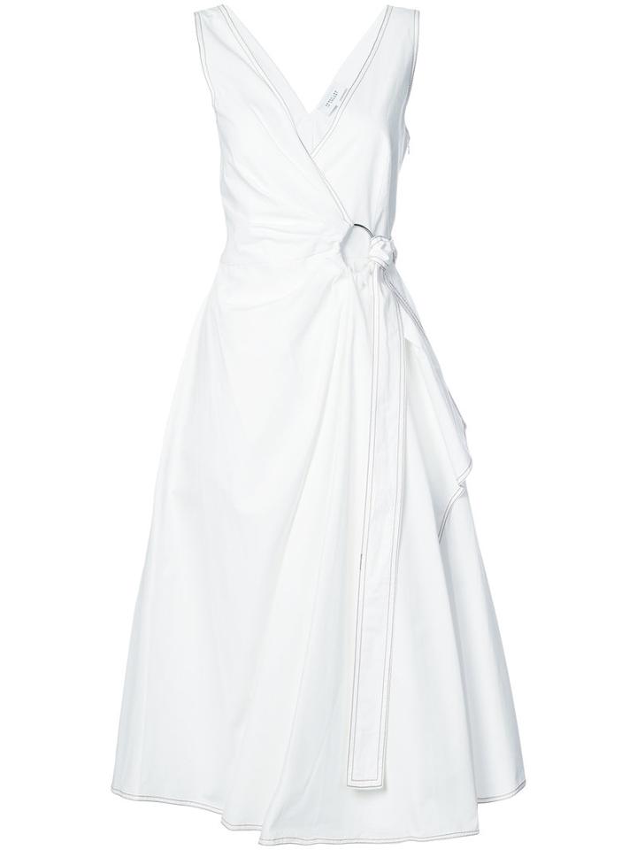 Derek Lam 10 Crosby - Wrapped Midi Dress - Women - Cotton - 6, White, Cotton