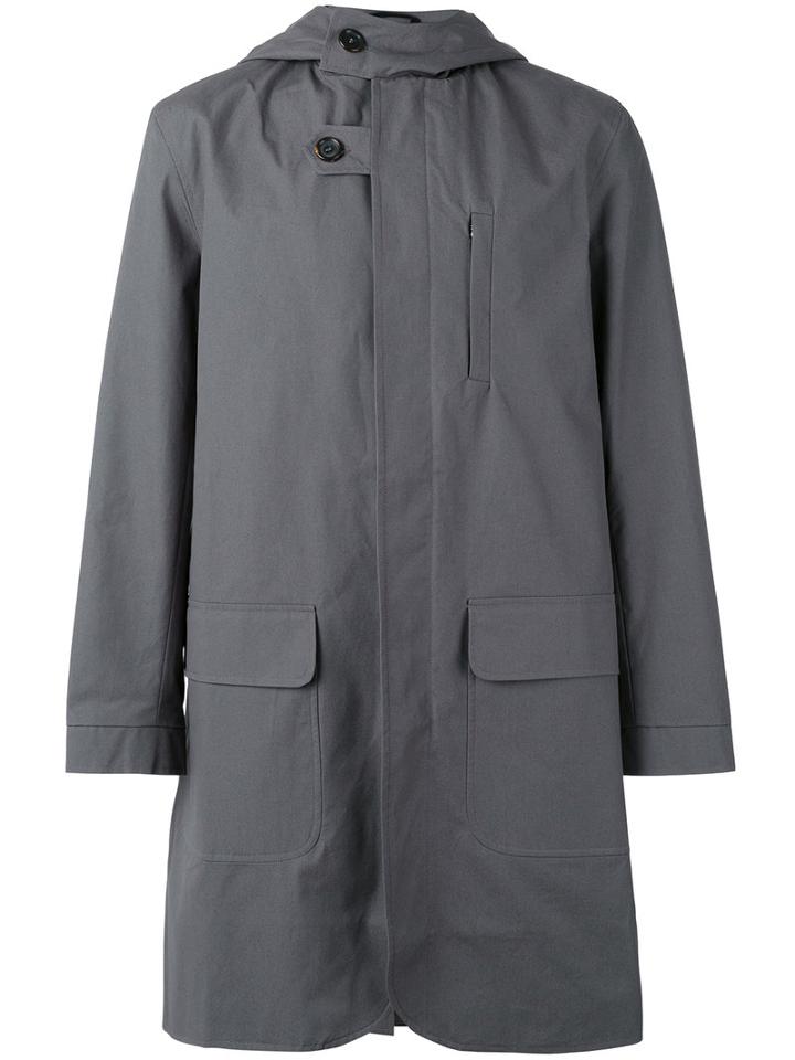 Oliver Spencer - Sleaford Hooded Parka - Men - Cotton/polyester/acetate - Xxl, Grey, Cotton/polyester/acetate