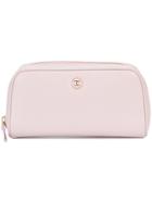 Chanel Vintage Coco Button Cosmetic Pouch - Pink & Purple