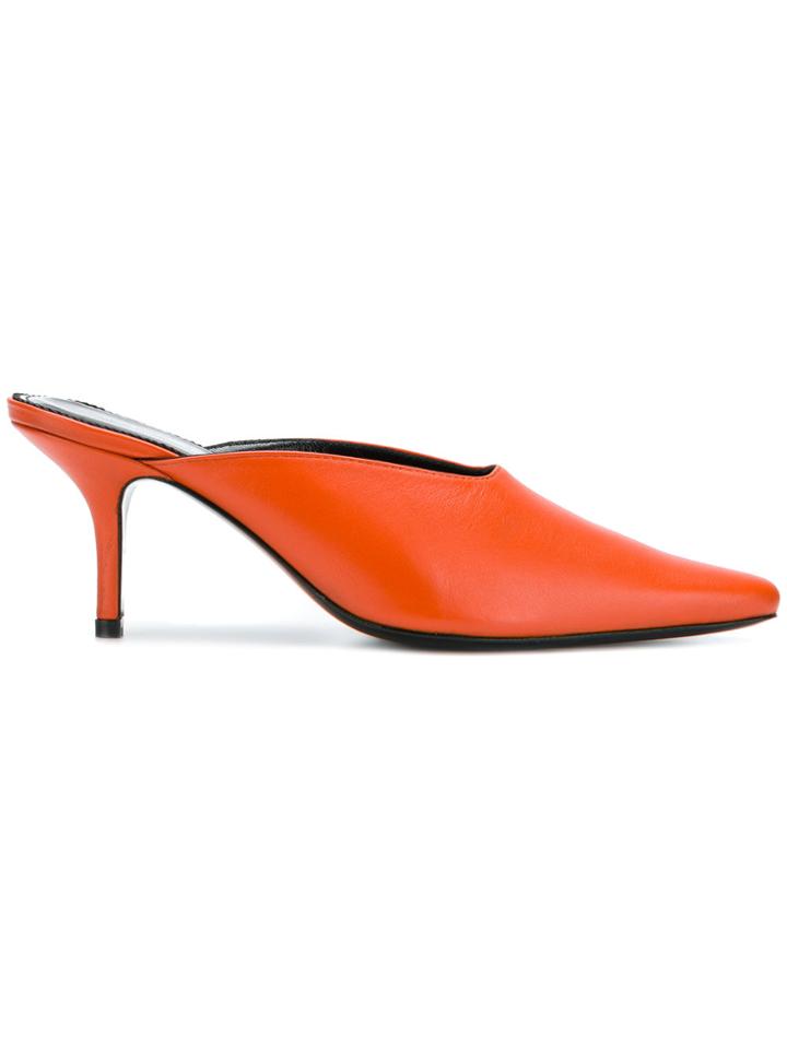 Dorateymur Pointed Mules - Yellow & Orange