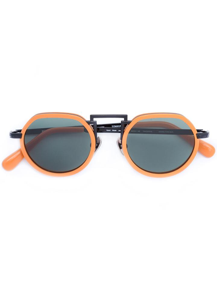 Rosie Assoulin Geometric Shaped Sunglasses - Yellow & Orange