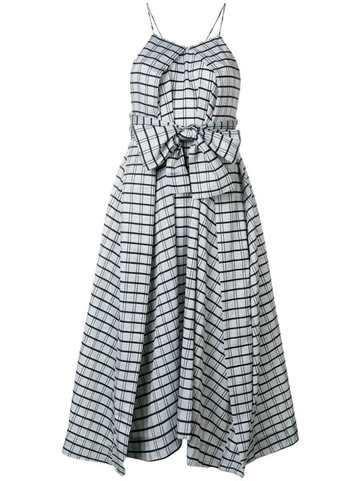 Henrik Vibskov Asymmetric Check Dress - Grey