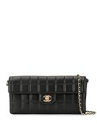Chanel Pre-owned Chocolate Bar Chain Shoulder Bag - Black