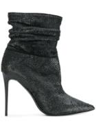 Deimille Pointed Toe Ankle Boots - Black
