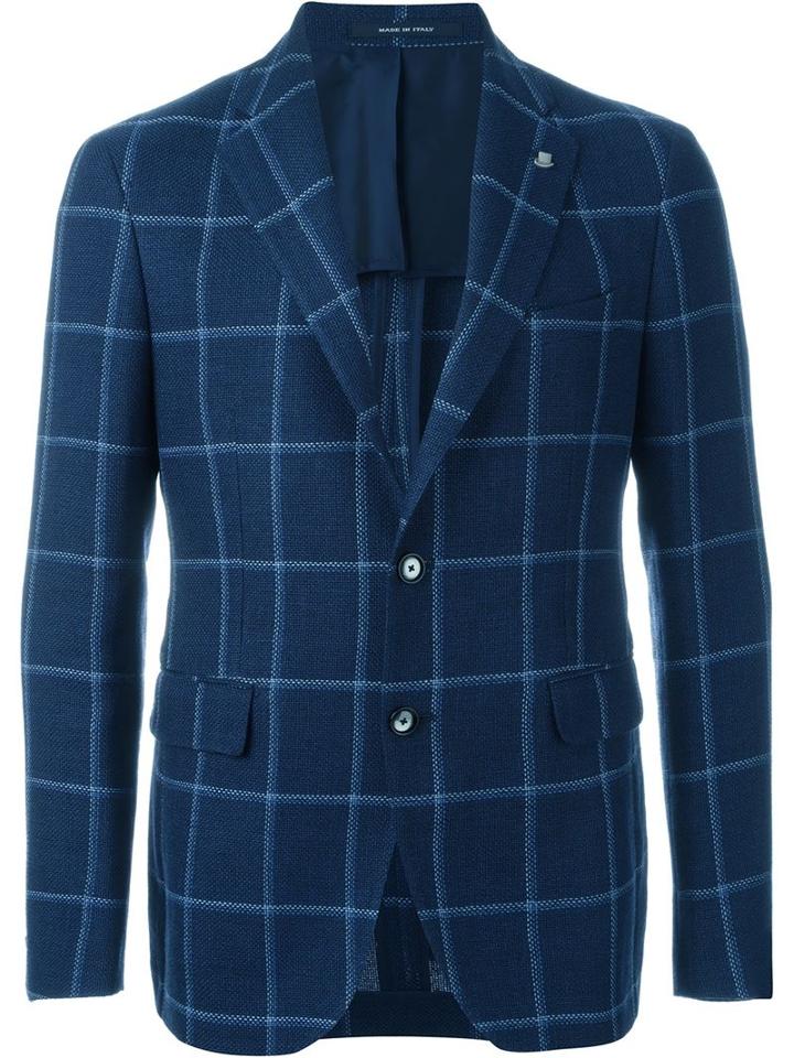 Tagliatore Woven Grid Blazer