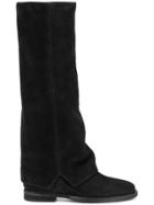 Via Roma 15 Foldover Riding Boots - Black