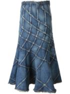 Junya Watanabe Comme Des Garçons Pleated Denim Skirt