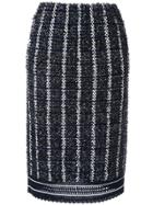 Coohem Sailor Tweed Pencil Skirt - Blue