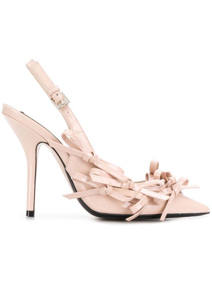 Nº21 Bow Embellished Slingback Pumps - Pink