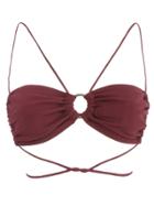 Gloria Coelho Bandeau Bikini Top - Red