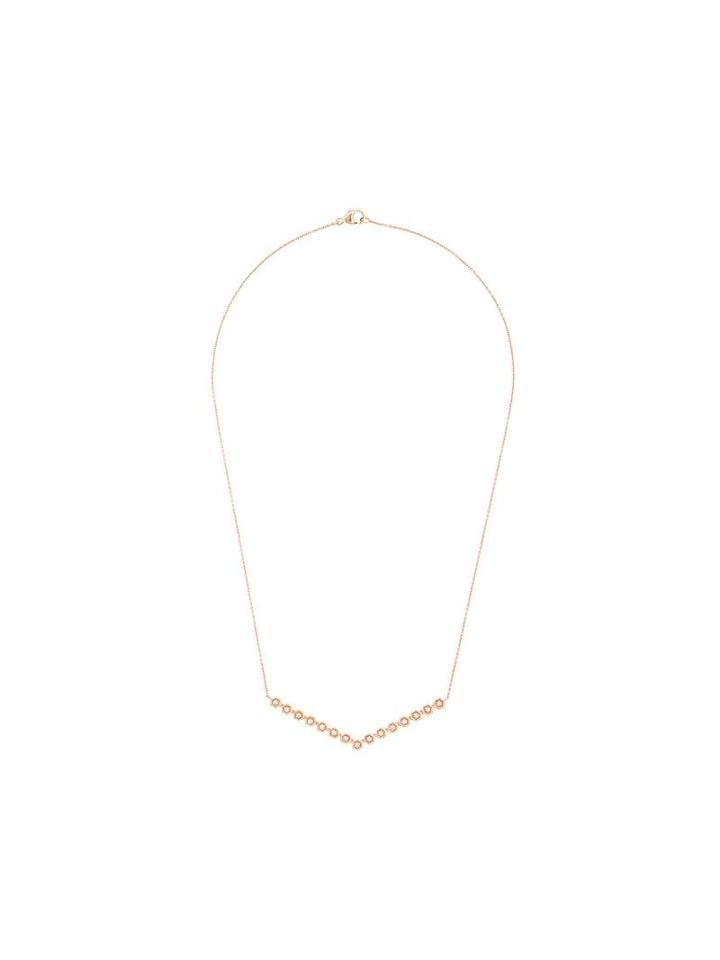 Dana Rebecca 14kt Rose Gold Jennifer Yamina Diamond V Necklace -
