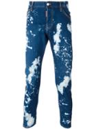 Dsquared2 Skinny Bleached Jeans, Men's, Size: 50, Blue, Cotton/spandex/elastane/polyester