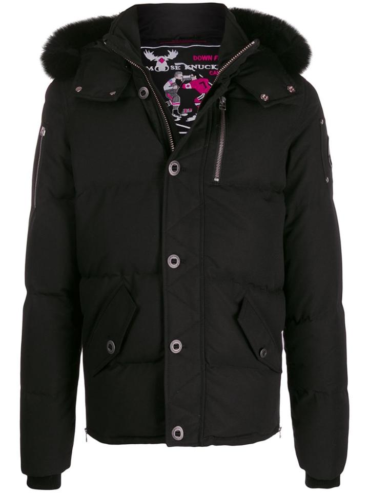 Moose Knuckles Moose Knucles Mk228m3q 0 Nero A Poliestere - Black