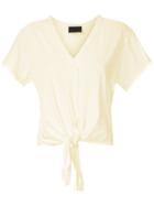 Andrea Bogosian Front Tie T-shirt - Yellow