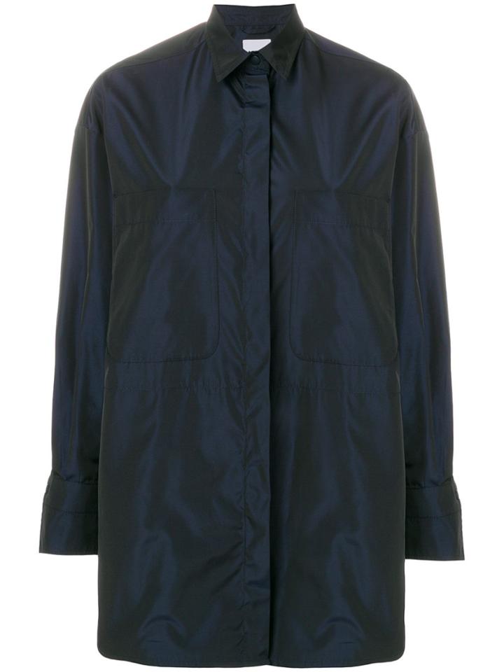 Aspesi Longline Shirt Jacket - Blue