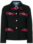 Gucci Web Bow Tweed Jacket - Black