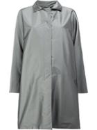 Herno Concealed Fastening Midi Coat, Size: 40, Grey, Polyamide/polyester/spandex/elastane
