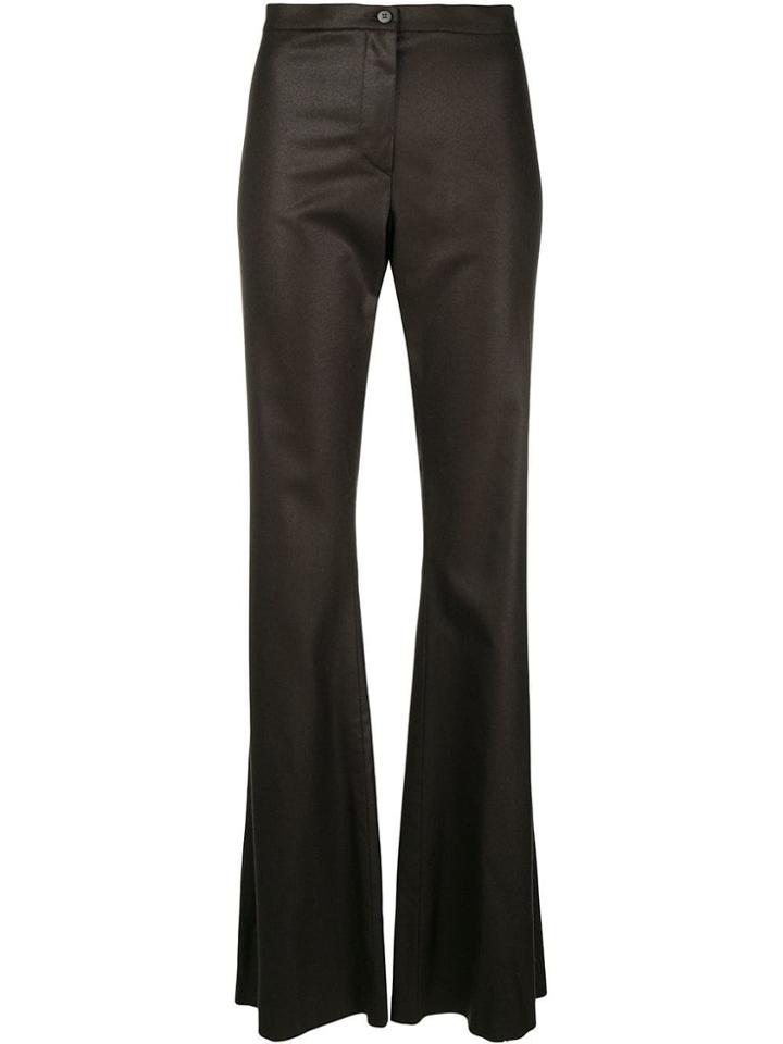 Romeo Gigli Pre-owned Flared Tailored Trousers - Brown