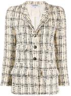 Chanel Vintage 1990's Checked Tweed Jacket - Neutrals