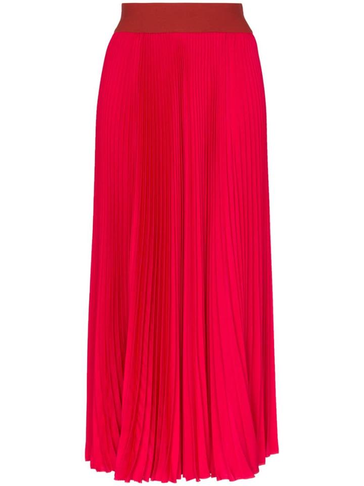 Poiret High-waisted Pleated Skirt - Pink