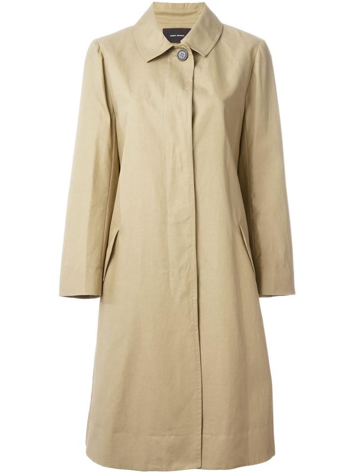 Isabel Marant Classic Trench Coat, Women's, Size: 36, Nude/neutrals, Cotton/linen/flax