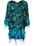Gianluca Capannolo Floral Print Fringed Dress
