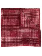 Brunello Cucinelli Check Print Handkerchief - Red