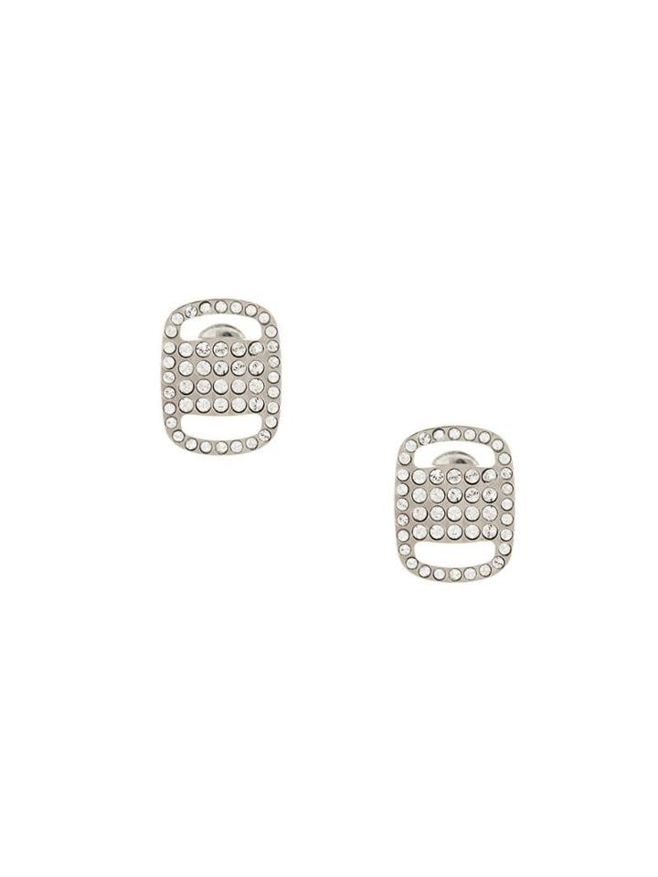 Salvatore Ferragamo Vara Plate Earrings - Silver