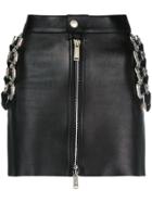 Dsquared2 Mini Skirt With Belt Embellishments - Black