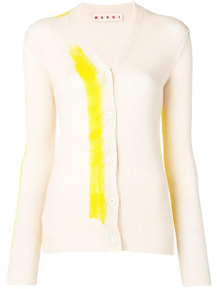 Marni Paint Detail Cardigan - Neutrals