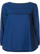 Odeeh Stitch Detail Blouse, Women's, Size: 36, Blue, Cotton