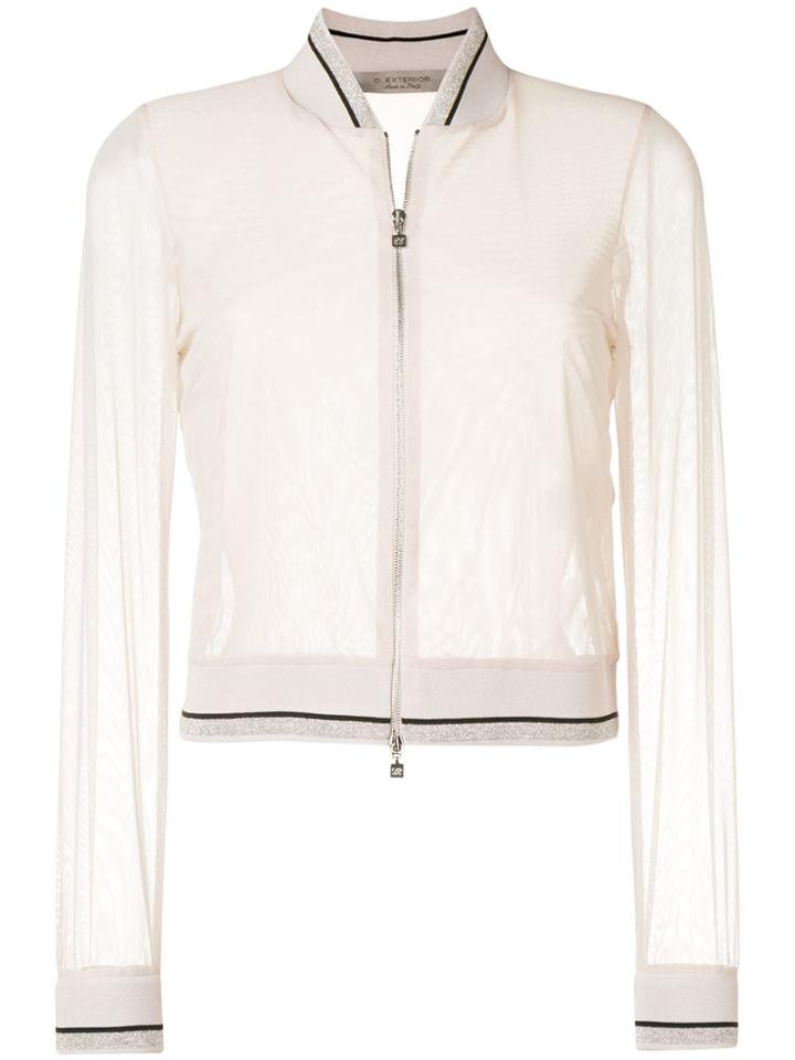 D.exterior Sheer Bomber Jacket - Neutrals