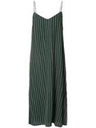 Ganni Striped Cami Dress, Women's, Size: 38, Green, Silk