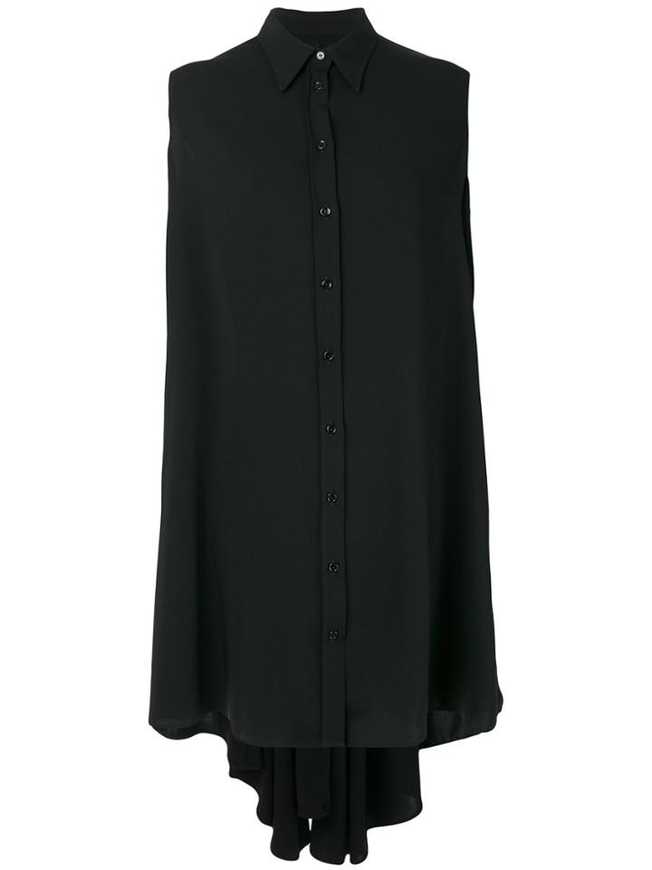 Mm6 Maison Margiela Sleeveless Shirt Dress - Black