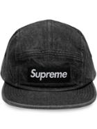 Supreme Logo Denim Cap - Black