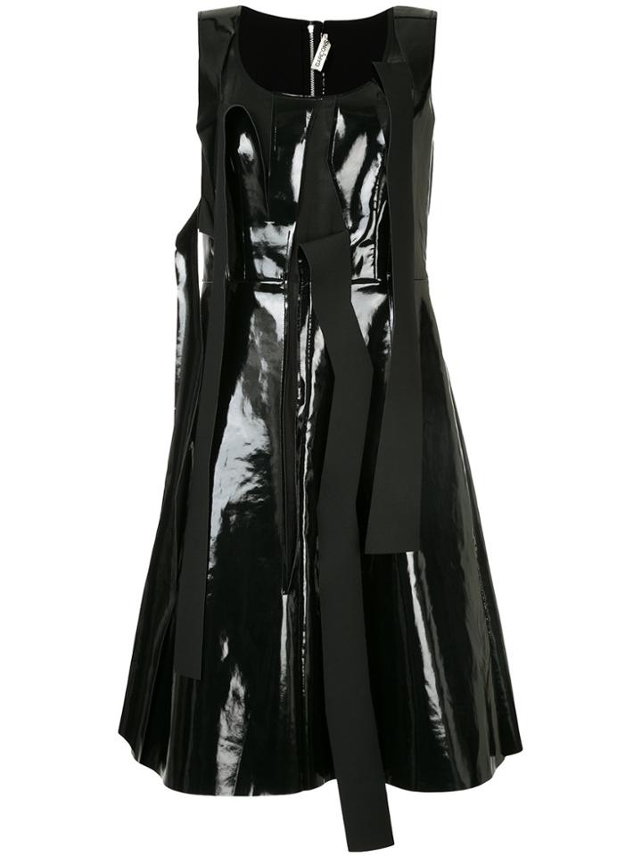 Comme Des Garçons Vintage Pinafore Dress With Tear Detailing - Black