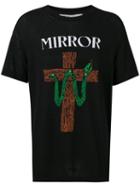 Off-white 'mirror' Print T-shirt, Men's, Size: Xl, Black, Cotton/polyamide