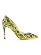 Dolce & Gabbana Kate Pumps, Women's, Size: 39.5, Yellow/orange, Calf Leather/nylon/viscose/leather