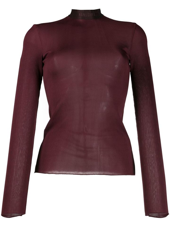 Nanushka Hebe Knit Detail Jumper - Brown