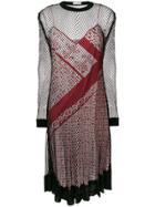 Altuzarra Engineered Animal Stripe Print Cami Dress With Mesh