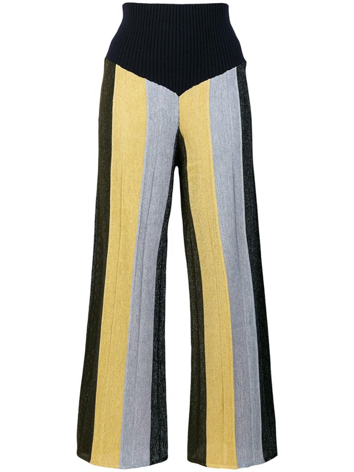 Circus Hotel Glitter Striped Palazzo Pants - Multicolour