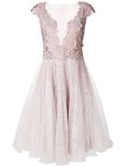 Olvi S Plunging V-neck Dress - Nude & Neutrals