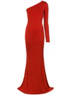 Tufi Duek One Shoulder Gown - Red